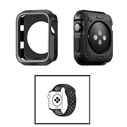 PHONECARE Kit Coque Military DoubleColor + Bracelet Bicolore SportStyle pour Apple Watch Series SE - 44mm - Noir / Gris