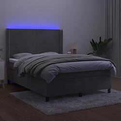 Avis Sommier à lattes,Cadre à lattes de lit pour Adulte matelas et LED Gris clair 140x200 cm -MN86261