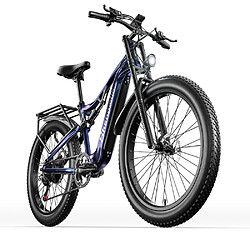 Shengmilo MX03 Vélo électrique 26 pouces Moteur BAFANG 1000W Batterie SAMSUNG 48V 17,5Ah Autonomie 90km Frein à disque-Bleu 