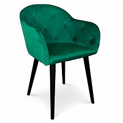 Paris Prix Fauteuil Design en Velours Glany 81cm Vert 