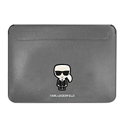 Karl Lagerfeld Saffiano Ikonik Sleeve - Étui pour ordinateur portable 16" (Noir)