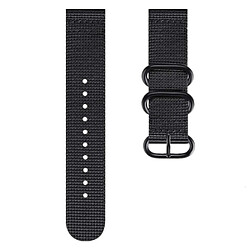 Avis Wewoo Bracelet pour montre connectée Samsung Galaxy Watch Active en nylon à trois anneaux 22mm / S3 Noir