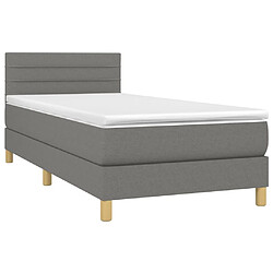 Avis Sommier à lattes et LED,Cadre à lattes de lit avec matelas pour Adulte Gris foncé 80x200cm -MN41654