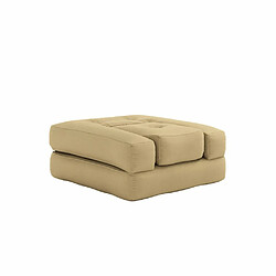 Avis Inside 75 Fauteuil futon standard convertible MINI CUBE couleur beige blé