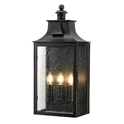 Elstead Lighting Lanterne murale extérieure à 3 ampoules au fini bronze vieilli IP44, E14