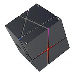 Yonis Mini Enceinte Bluetooth Design Rubik's Cube Commande Vocale Lumière RGB Son HD