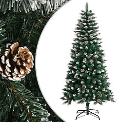 vidaXL Sapin de Noël artificiel avec support Vert 120 cm PVC