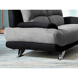 Acheter Vente-Unique Canapé 2 places en microfibre MUSKO - Bicolore gris et noir