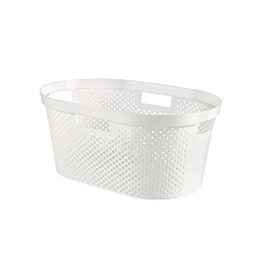 CURVER Panier a linge Infinity Dots 40 L blanc