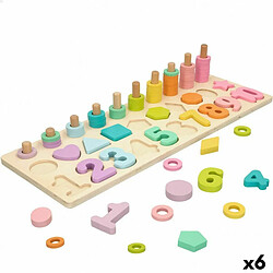 Puzzle enfant en bois Woomax Formes Numéros + 3 ans (6 Unités) 