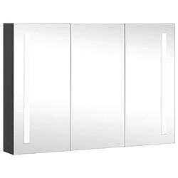 Helloshop26 Armoire de salle de bain à miroir led 89 x 14 x 62 cm noir 02_0006572 