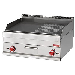 Plancha Electrique Professionnelle Demie Lisse Demie Rainurée - 9 kW - Gastro M