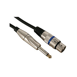 Perel C,ble professionnel xlr, xlr femelle vers jack mono 6.35mm (10m)