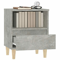 Maison Chic Table de chevet,Table de nuit,Table d'appoint pour salon Gris béton 40x35x50 cm -MN47796 pas cher