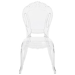 Beliani Chaise de salle à manger Set de 2 Transparent VERMONT pas cher