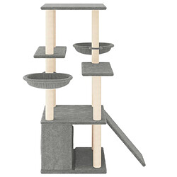 Acheter Arbre à chat avec griffoirs,niche pour chat en sisal gris clair 133 cm -MN42550