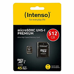 Carte Mémoire Micro SD avec Adaptateur INTENSO 3423493 512 GB 45 MB/s