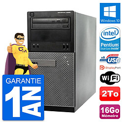 PC Tour Dell OptiPlex 3020 Intel G3220 RAM 16Go Disque Dur 2To Windows 10 Wifi · Occasion 