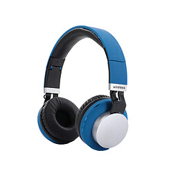 LUUCOZK MH8 Casque stéréo de sport pour ordinateur portable Casque sans fil pliable compatible Bluetooth 5.0 - Bleu 