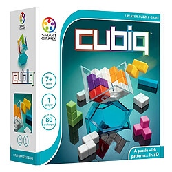 SmartGames - Cubiq - Jeu de Réflexion - Puzzle à Motifs - 3D - 80 Défis de Niveau Facile à Très Difficile - Livret de Solutions Inclus - 1 Joueur - À Partir de 7 Ans