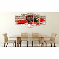 Paris Prix Tableau 5 Panneaux Red Vegetables Brick Wide 100 x 200 cm