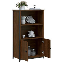 Avis vidaXL Buffet haut chêne marron 62x32x103,5 cm bois d'ingénierie