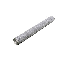 vidaXL Grillage pour volière Acier galvanisé 25 x 1 m Argenté