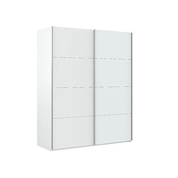 Alter Armoire à deux portes coulissantes, couleur blanche, 100 x 150 x 200 cm