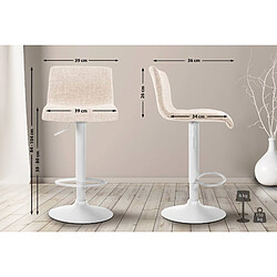 Non Tabouret de bar Hoover tissu W 