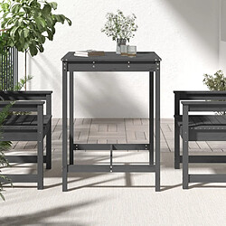 Avis Maison Chic Table de jardin | Table d'extérieur gris 82,5x82,5x110 cm bois massif de pin -GKD86683