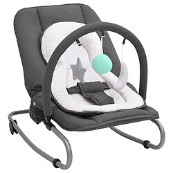 vidaXL Transat pour bébé Anthracite Acier