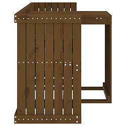 Acheter vidaXL Set de balcon 2 places marron miel bois de pin massif