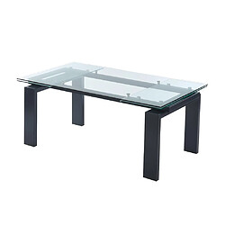 Acheter Vente-Unique Ensemble table LUBANA + 4 chaise MUSE - Noir et beige