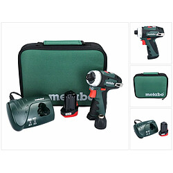 Metabo PowerMaxx BS Perceuse-visseuse sans fil 34 Nm 12V + 1x Batterie 2,0 Ah + Chargeur + Sac (600079500)