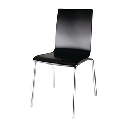 Chaise Dossier Carré Noire - Lot de 4 - Bolero