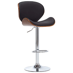 vidaXL Tabouret de bar Noir Similicuir 