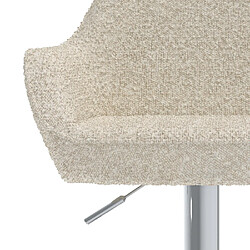 Acheter Rendez Vous Deco Chaise de bar Adam effet laine bouclette blanc cassé 63/83 cm (lot de 2)