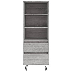 Maison Chic Buffet,Meuble de Rangement,commode pour salon,Cuisine Sonoma gris 40x36x110 cm Bois d'ingénierie -MN34112 pas cher