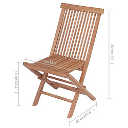 vidaXL Chaises de jardin avec coussins rouge bordeaux lot de 4 Teck pas cher