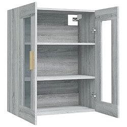 Maison Chic Armoire murale suspendue,Meuble de Rangement pour salon,cuisine Sonoma gris 69,5x34x90 cm -MN43630 pas cher