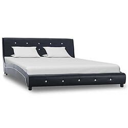 vidaXL Cadre de lit sans matelas noir similicuir 140x200 cm