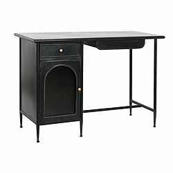 Bureau DKD Home Decor Noir Métal Verre 120 x 50 x 80 cm 