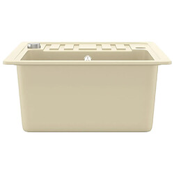 Acheter vidaXL Évier de cuisine Granit Seul lavabo Beige