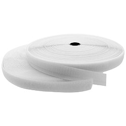 Attaches de câble InLine® avec bande de type velcro 25 mm blanc 25 m