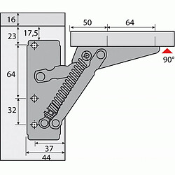 Hettich Compas dabattant Lift 90