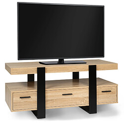 Idmarket Meuble TV 116 cm PHOENIX avec tiroirs bois et