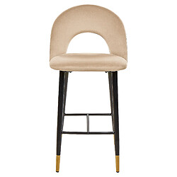 Acheter Beliani Tabouret de bar Set de 2 Velours Beige FALTON