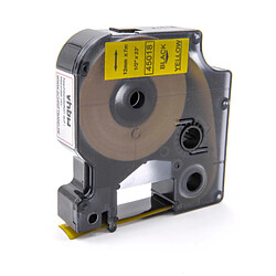 vhbw cassette à bande cartouche 12mm noir sur jaune pour imprimante d´étiquette Dymo LabelManager 160 remplace Dymo D1, 45018. 