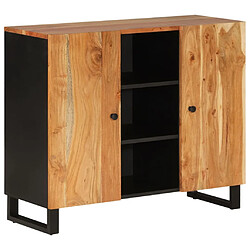 Maison Chic Buffet commode,console avec 2 portes pour rangement 90x33x75 cm bois massif d'acacia -MN80141