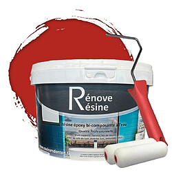 Pok Peinture Résine multisupport Intérieur 0,5L Peinture Résine multisupport Intérieur 0,5L - Faïence, Carrelage, Douche, Baignoire 5m² - RAL 3016 Rouge corail + Kit d'application OFFERT